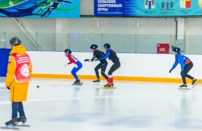 В Татарске состоялись соревнования по шорт-треку в рамках XXV зимних Сельских спортивных игр Новосибирской области