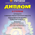 Диплом II степени на областном конкурсе завоевали участники хореографического ансамбля из Северного