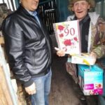 В Бергуле долгожителя поздравили с юбилеем
