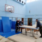 В спортивном зале ЦДО проводится косметический ремонт