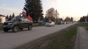 Колонна автомобилей прошла по улицам Северного в честь Дня Победы