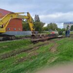 На улице Кирова в Северном начался ремонт дороги с устройством тротуаров