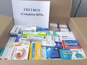 Сотрудники Северной ЦРБ собрали большую коробку лекарств для военнослужащих