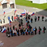 В Северной школе прошел флешмоб ко Дню воссоединения